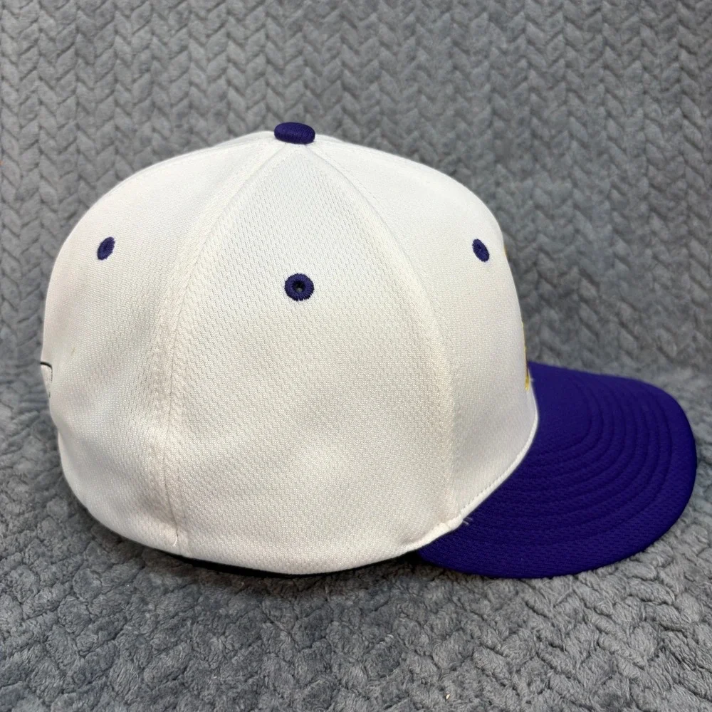 Richardson PTS40 Baseball Hat White Purple Hornet Mascot Cap LG-XL